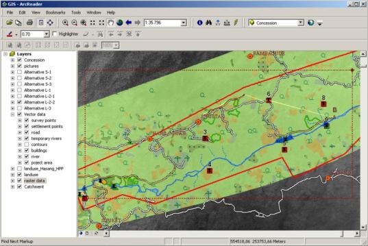 Indonesien, Topografische Geobasisdaten für eine Machbarkeitsstudie Wasserkraftwerk